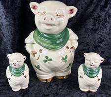 Shawnee Pottery Smiley Pig Creamer Pitcher with Floral Decoration — listing 3
