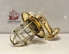 Vintage Brass Nautical Ship Oil Lamp Lantern with Glass Chimney Yes - there is a name/mark I can read — listing 2