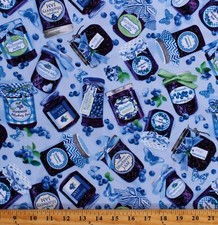 Vintage Cotton Fabric with Red Diagonal Lattice and Blueberry Print — listing 6