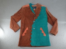 Vintage Child's Suede Leather Western Cowboy Vest with Southwestern Beaded Trim and Horse Rider Motif — listing 6