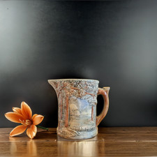 Hull Pottery Woodland W6 6.5" Ewer Pitcher with Lily Motif — listing 4