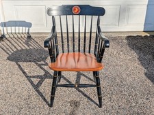 Vintage Solid Wood Colonial-Style Low-Back Captain's Chair (Mate's Chair) — listing 4