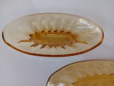 Vintage Pressed Glass Cut-Style Bowl with Fan and Diamond Pattern, Scalloped Rim — listing 6