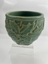 Green Glazed Ceramic Planter Bowl, 14" Wide, Low Bowl Form — listing 6