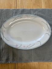 Antique Crescent China Oval Serving Platter with Floral Border — listing 4