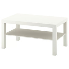IKEA Lack Red Side Table with Two Pine Children's Stools — listing 3