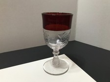 Antique EAPG Ruby Stained Souvenir Miniature Pitcher/Creamer, Engraved 'Trenton Fair 1909' — listing 6