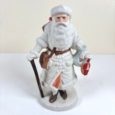 Framed Old World Santa Claus Christmas Print with Gold Frame and Green/Cream Double Mat