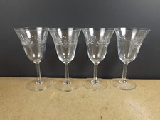 Cut Crystal Wine or Water Goblet with Star-Cut Foot and Vertical Panel Cuts — listing 3