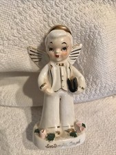 Sleeping Angel Boy Figurine with Teddy Bear on Cloud — listing 4