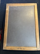Antique Wood-Framed School Writing Slate with Cloth-Bound Corners — listing 2