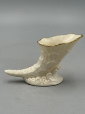 Lenox Ivory Porcelain Cornucopia Vase with Gold Trim — listing 5