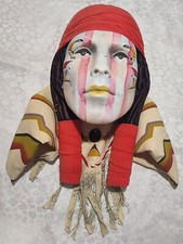 DYAN Handmade Ceramic Eskimo/Inuit Children Figurines, 4" Tall, Signed Pair — listing 5