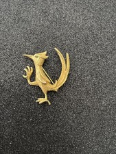 Vintage Castlecliff Gold-Tone Roadrunner Bird Figural Brooch