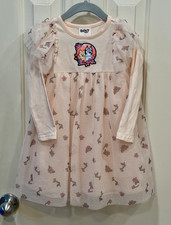 Bluey Character Print Girls' Short-Sleeve A-Line Dress, Pink Floral — listing 4