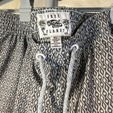 Free Planet Men's Tropical Palm Print Swim Trunks, Size Small