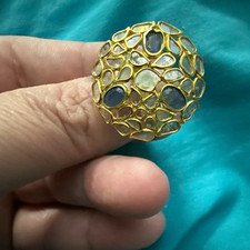 Gold-Tone Metal Fashion Ring Lot (Mixed Band Styles)