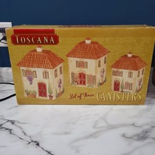 Certified International Firenze Ivory Ceramic Canister with Lid (from 3-pc Canister Set #22606) Complete 3-piece set — listing 5