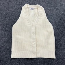 Madewell Gray Knit Button-Front Sweater Vest, Size XS — listing 4