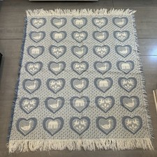 Vintage Woven Cotton Tapestry Throw Blanket with Ducks, Cattails, and Retriever Dog Cabin/Lodge Motif — listing 3