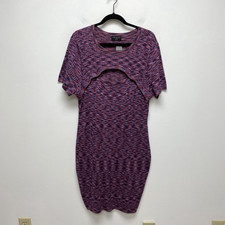 Lane Bryant Black & White Lace Print Sleeveless Bodycon Sweater Dress, Size 14/16 — listing 3