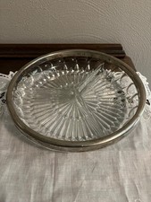 Leonard Three-Sectioned Silverplated Rim Relish Dish with Starburst Cut Glass Insert — listing 5