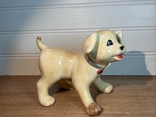 Vintage Ceramic Puppy Dog Figurine with Tilted Head and Collar — listing 3