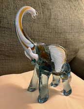 Vintage Green Glass Figural Elephant Canister Jar with Lid — listing 3