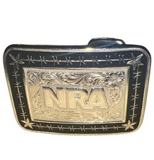 Montana Silversmiths NRA Silver & Gold-Tone Western Eagle Belt Buckle — listing 6