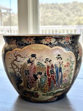 Japanese Satsuma-Style Moriage Vase with Koi Fish and Cobalt Panels, listing 5