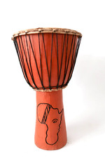 African Percussion Set with Two Djembe Drums, Gourd Shekere, and Wooden Shakers — listing 3