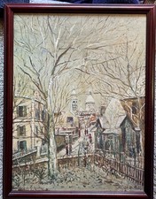 Framed Reproduction Print - 'Cercle Catholique du Sacré-Coeur' after Maurice Utrillo — listing 3