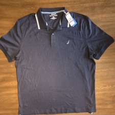 Nautica Men's Classic Fit Pique Polo Shirt, Coral/Salmon Red, Size XXL