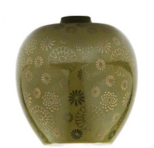Vintage Mid-Century Olive Green Bud Vase with Bulbous Base and Flared Neck — listing 5