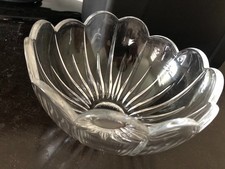 Vintage Cut Crystal Glass Flower Basket with Thumbprint Handle, 10 inches tall — listing 2