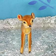 Steiff Bambi Mohair Reclining Fawn Deer #1323/35 with Ear Button & Yellow Tag — listing 6