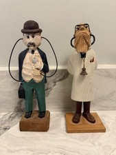 Set of Three Hand-Carved Wooden Relief Figural Panels (Bearded Elders / Saints) — listing 2
