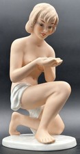 Porcelain Figurine of a Nude Dancing Woman with Applied Pink Roses — listing 3