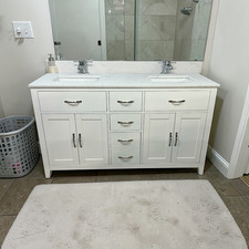 Gray Quartz/Stone Bathroom Vanity Countertop with Undermount Sink and Oil-Rubbed Bronze Faucet — listing 5