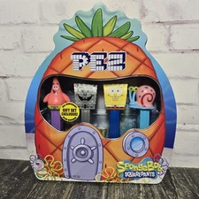 PEZ SpongeBob SquarePants Gift Set with Silver 25th Anniversary Exclusive Dispenser (Patrick, SpongeBob, Squidward, Gary)