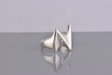 Sterling Silver 925 Geometric Zigzag Link Bracelet with Ball Accents, 7.2" — listing 3