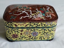 Chinese Export Silver-Gilt and Enamel Miniature Hinged Trinket/Pill Box with Floral Cloisonné Decoration