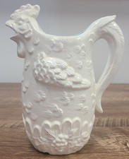 Hand-Painted Figural Rooster Creamer / Small Pitcher with Floral Motif — listing 4