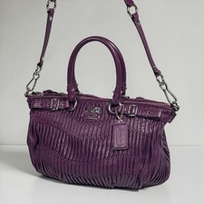 Coach Madison Sophia Magenta Leather Convertible Tote Bag — listing 2