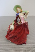 Royal Doulton 'Autumn Breezes' HN1934 Figurine of a Lady in Red Dress — listing 6