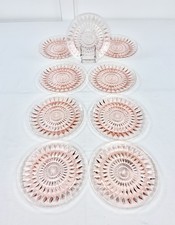 Pink Depression Glass Saucer, Windsor "Windsor Diamond" Pattern, 5.5 inch — listing 4