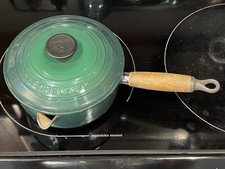 Le Creuset Cast Iron 18cm Saucepan with Lid in Cream/White — listing 4