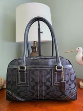 Coach Hampton Signature Jacquard Satchel with Horsebit Detail, Brown/Khaki — listing 6