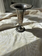 Silver Trumpet Bud Vase with Ruffled Rim — listing 5