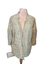 C. Wonder Navy & Green Tartan Plaid Wool Blend Blazer with Gold Buttons, Size 12 — listing 5